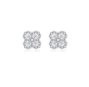 24bd56513ec9e6ce7f639e2f1f9f12e7 “Lucky Blossom” Four-Leaf Diamond Earrings