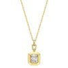 492ad158cf929e1a1aae6e17db2ed476 “Realm of Light” Gold Square Diamond Pendant Necklace