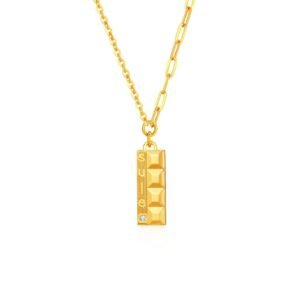 bf425fe86388f38ab63e7cab093619cb Geometric Gold Pendant Necklace