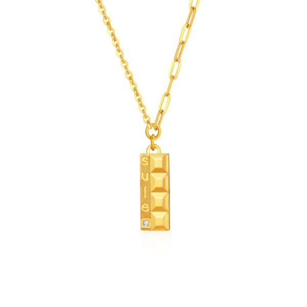 bf425fe86388f38ab63e7cab093619cb Geometric Gold Pendant Necklace