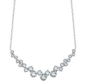 主 18K Gold Diamond Necklace with Star Garland