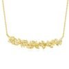 主 18K Gold Diamond Necklace with Flourishing Flowers
