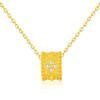 Golden Blossom Pendant Necklace