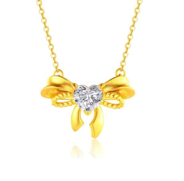 微信图片_20250928132845_158_2 Golden Heart Bow Pendant Necklace