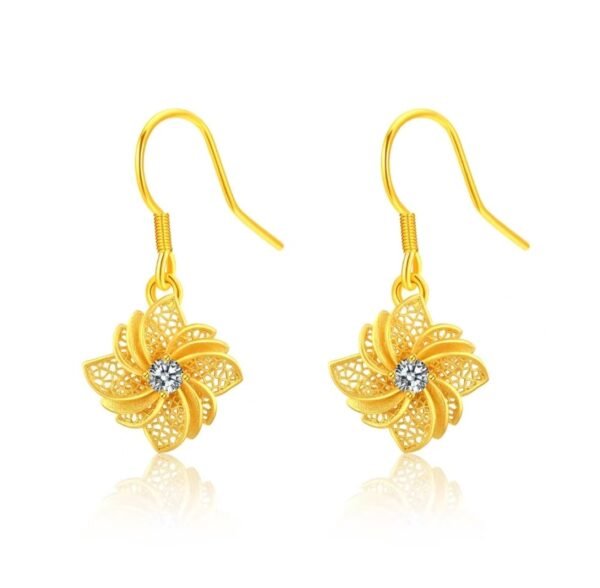 微信图片_20250928142431_165_2 Golden Bloom Filigree Drop Earrings